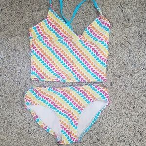 Colorful heart tankini